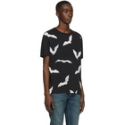 Saint Laurent Black Bat Print T-Shirt