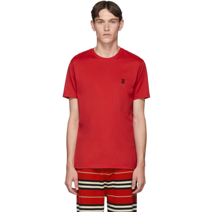 Photo: Burberry Red Monogram Parker T-Shirt