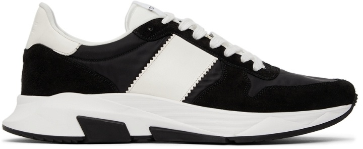 Photo: TOM FORD Black Suede & Nylon Jagga Low Sneakers