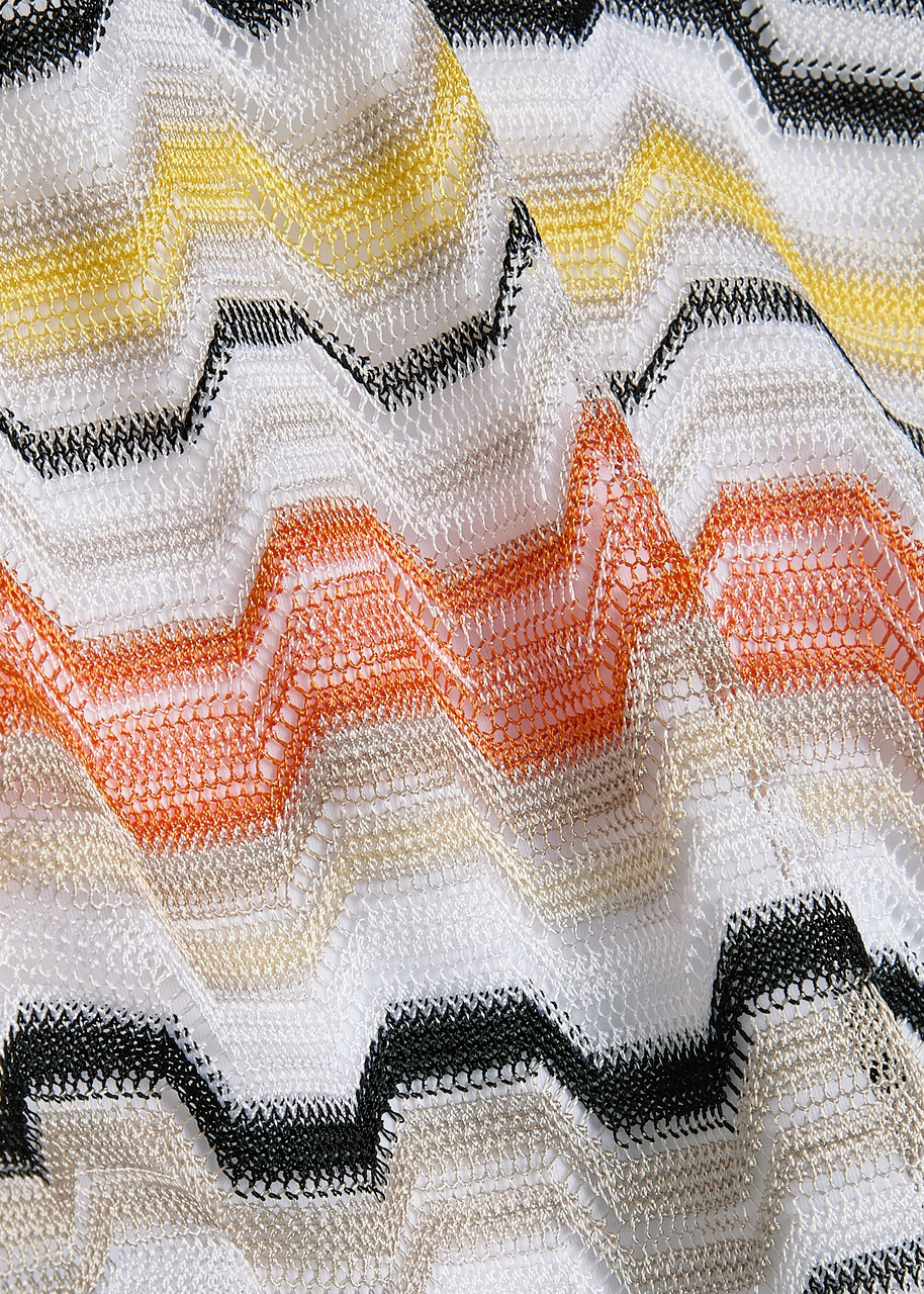 Missoni Patterned V-neck Fine-knit Swimsuit Multicoloured