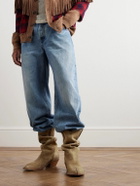 Maison Margiela - Tabi Split-Toe Suede Western Boots - Brown