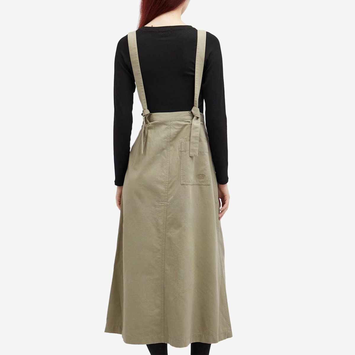 Snow Peak Women's Takibi Ripstop Midi Skirt in Lightgrey
