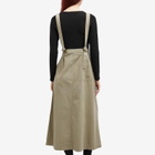 Snow Peak Women's Takibi Ripstop Midi Skirt in Lightgrey