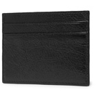 Balenciaga - Arena Logo-Print Creased-Leather Cardholder - Men - Black