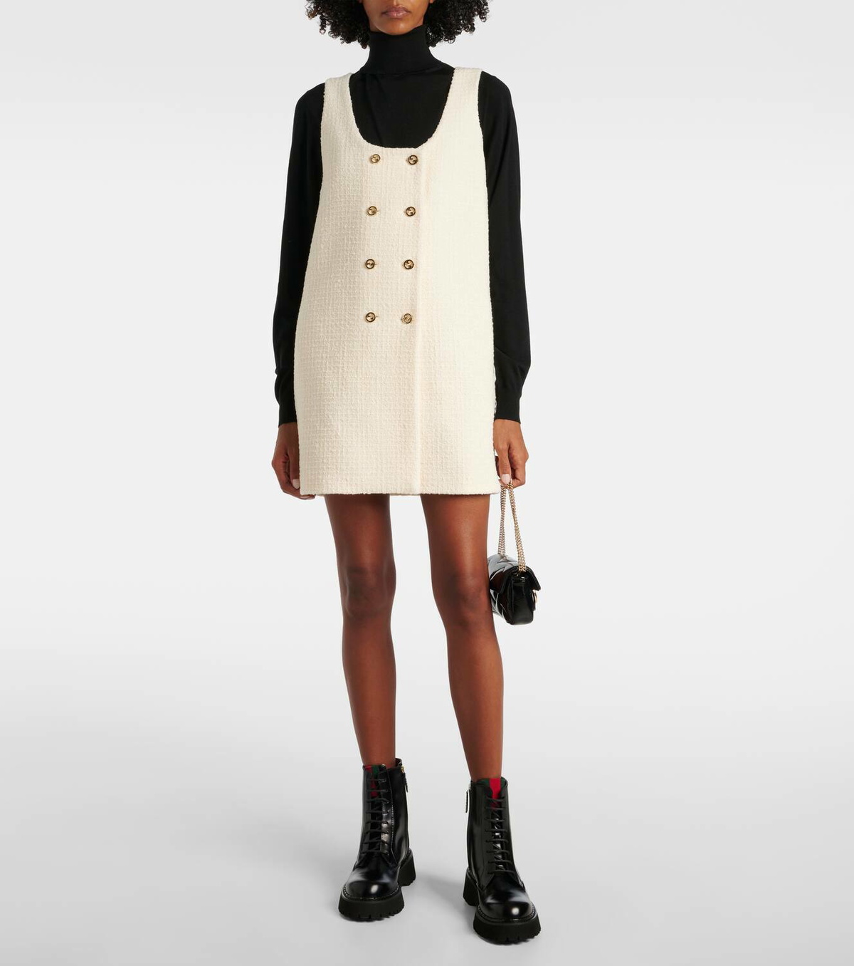 knee length dresses for ladies Gucci Gg Wool Mini Dress  Balardi