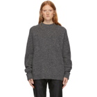 Tibi Grey Alpaca Airy Sweater