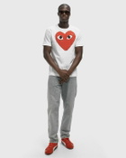 Comme des Garçons Play TEE RED EMBLEM KNIT red/white Mens Shortsleefe