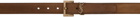 Saint Laurent Brown Suede Monogramme Belt