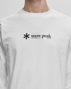 Snow Peak Soft Cotton Logo Long Sleeve T Shirt White - Mens - Longsleeves