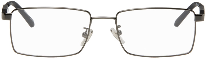 Photo: Balenciaga Gunmetal Rectangular Glasses