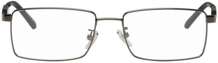 Photo: Balenciaga Gunmetal Rectangular Glasses