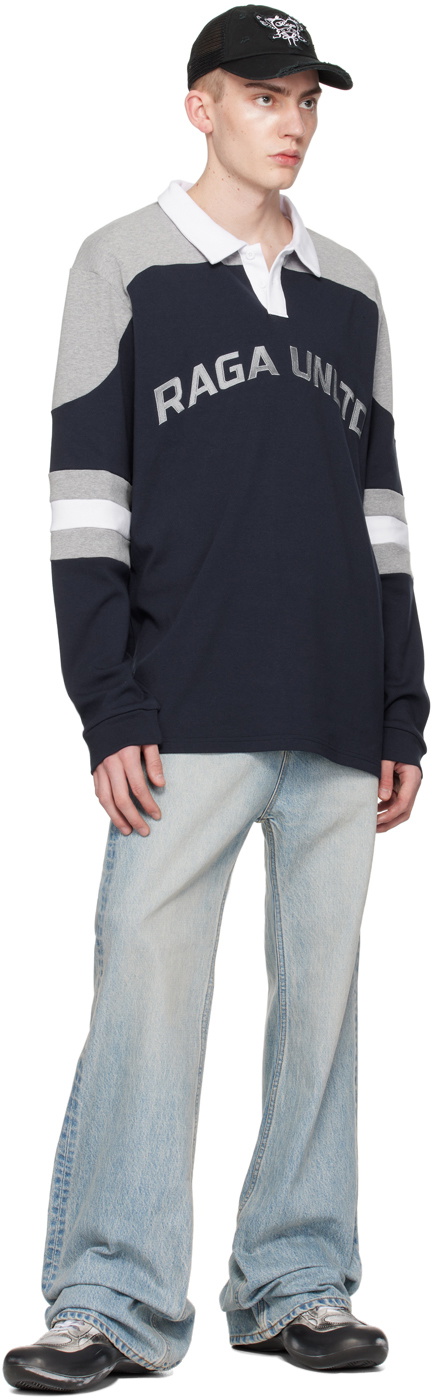 Raga Malak Navy & Gray UNLTD Polo