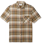 Mr P. - Convertible-Collar Checked Cotton Shirt - Neutrals