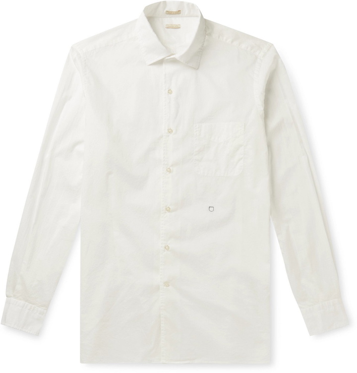 Photo: Massimo Alba - Slim-Fit Cotton-Poplin Shirt - White