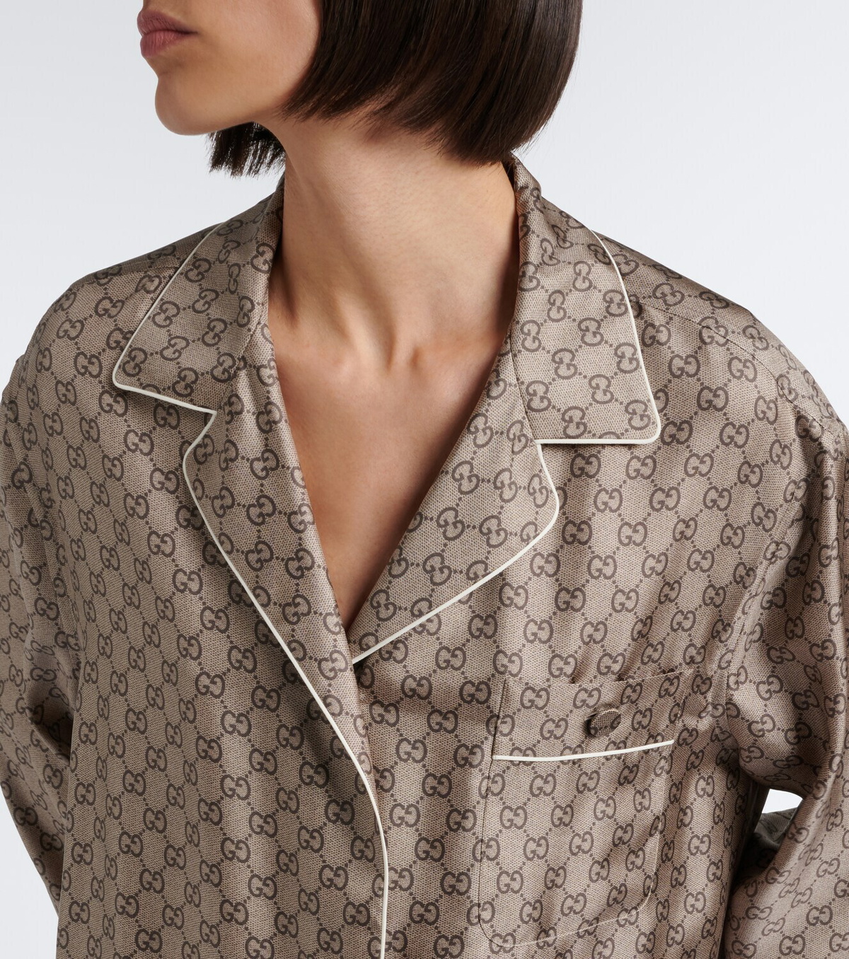 Gucci GG silk twill shirt
