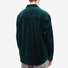 Acne Studios Men's Osandimper Velvet Shirt Jacket in Dark Green