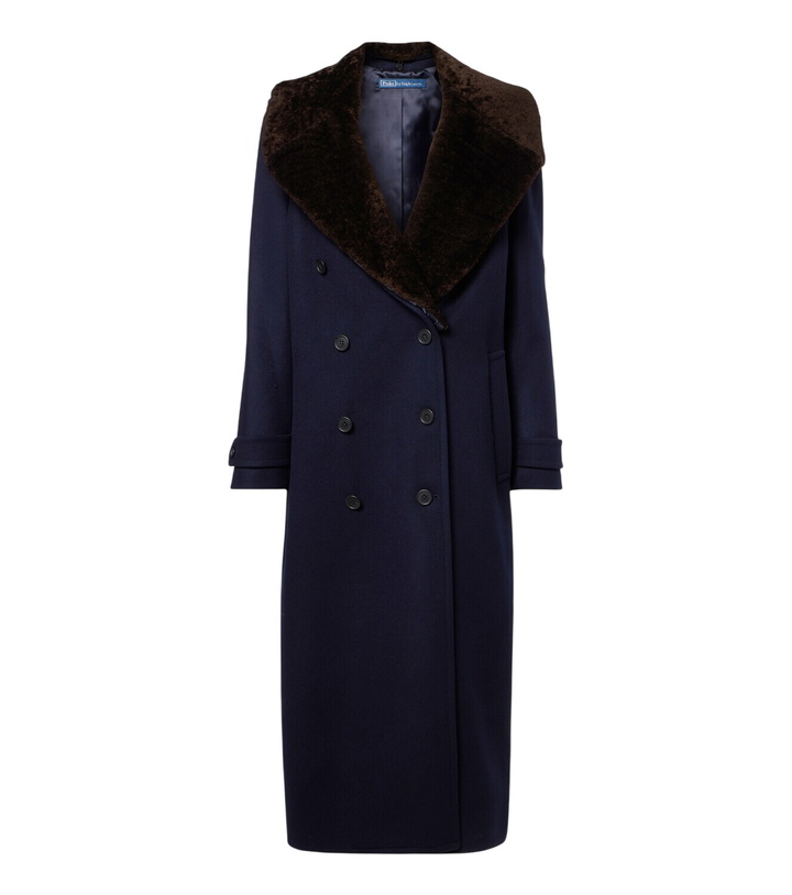 Photo: Polo Ralph Lauren Shearling-trimmed wool coat
