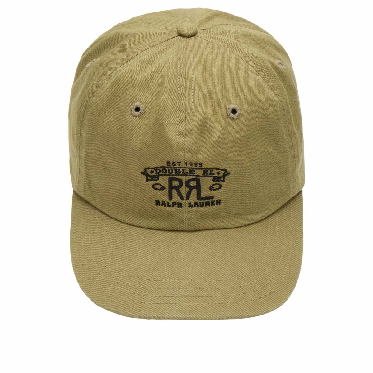 RRL Men's Sportsman CP Logo Cap in Khaki 
