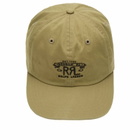 RRL Men's Sportsman CP Logo Cap in Khaki 
