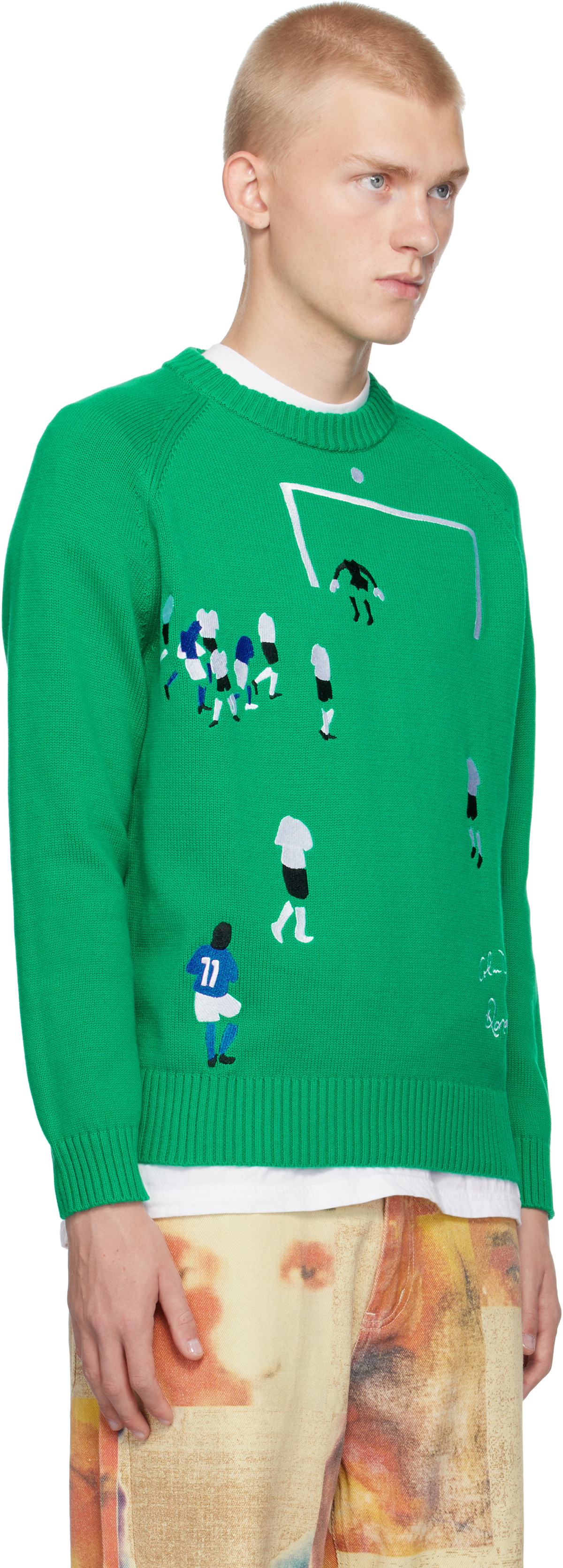 KidSuper Green Ronaldinho Edition Goal! Sweater