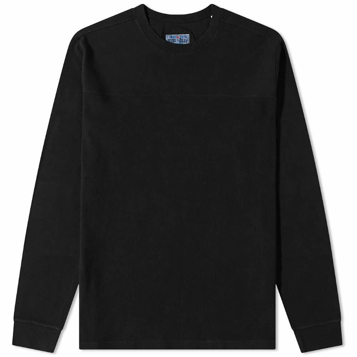 Photo: Blue Blue Japan Men's Long Sleeve Slub Cotton T-Shirt in Black