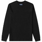 Blue Blue Japan Men's Long Sleeve Slub Cotton T-Shirt in Black