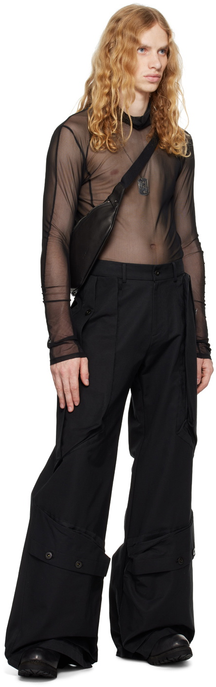 CARNET-ARCHIVE Black Wide Mass Trousers