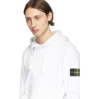 Stone Island White Pullover Hoodie