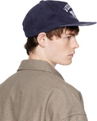 We11done Navy Distressed Collegiate Cap