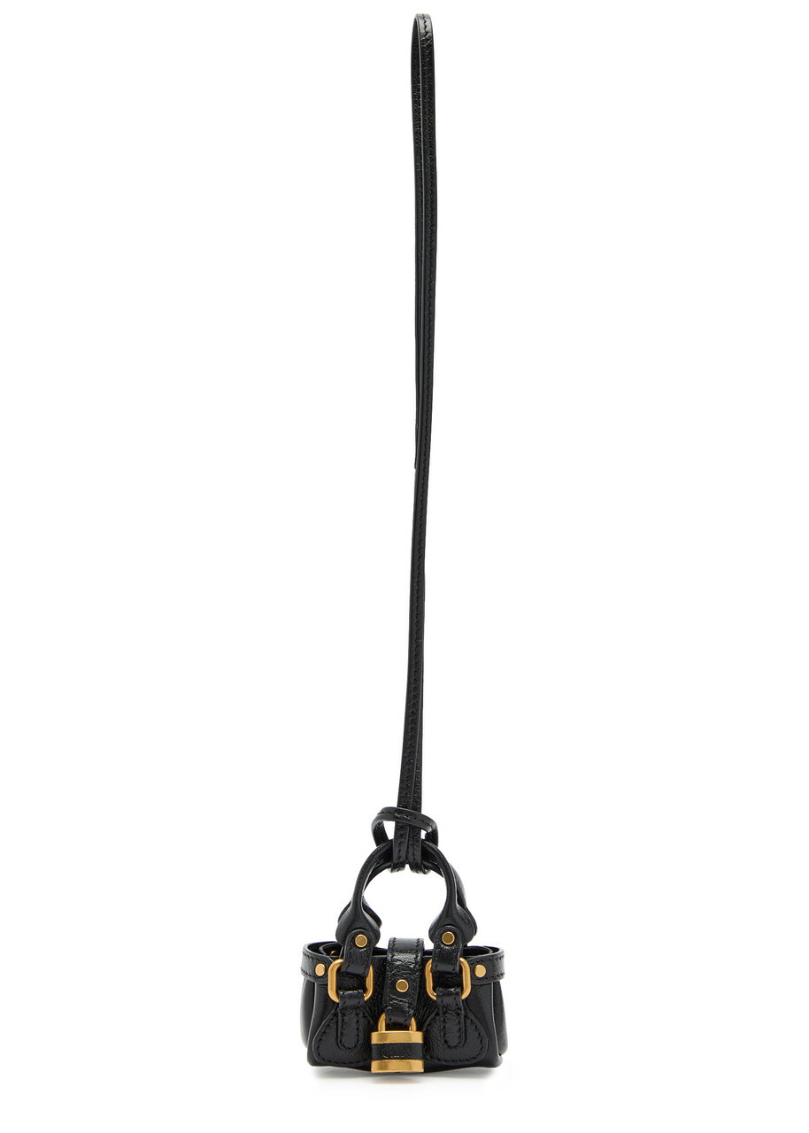 Chloe Paddington Leather bag Charm - Black - One Size