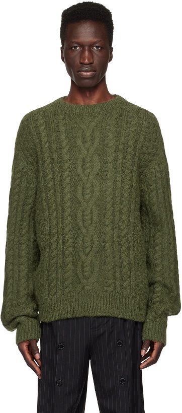 Photo: Simone Rocha Green Embellished Sweater