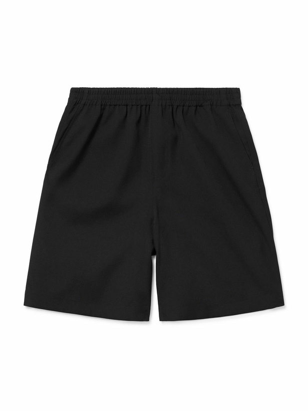 Photo: FRAME - Wide-Leg Wool-Twill Shorts - Black