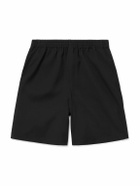 FRAME - Wide-Leg Wool-Twill Shorts - Black