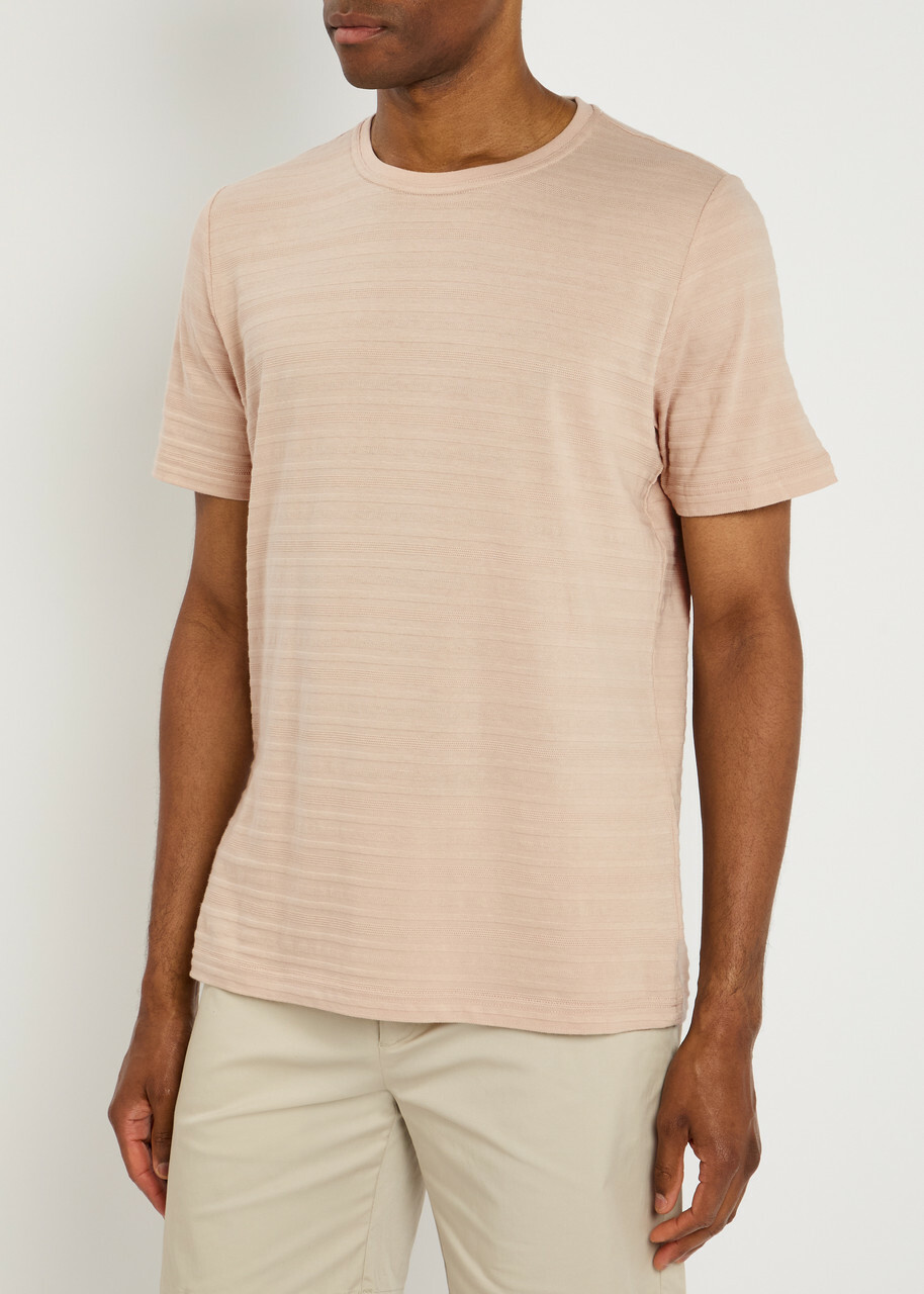 Oliver Spencer Conduit Striped Knit T-shirt Pink