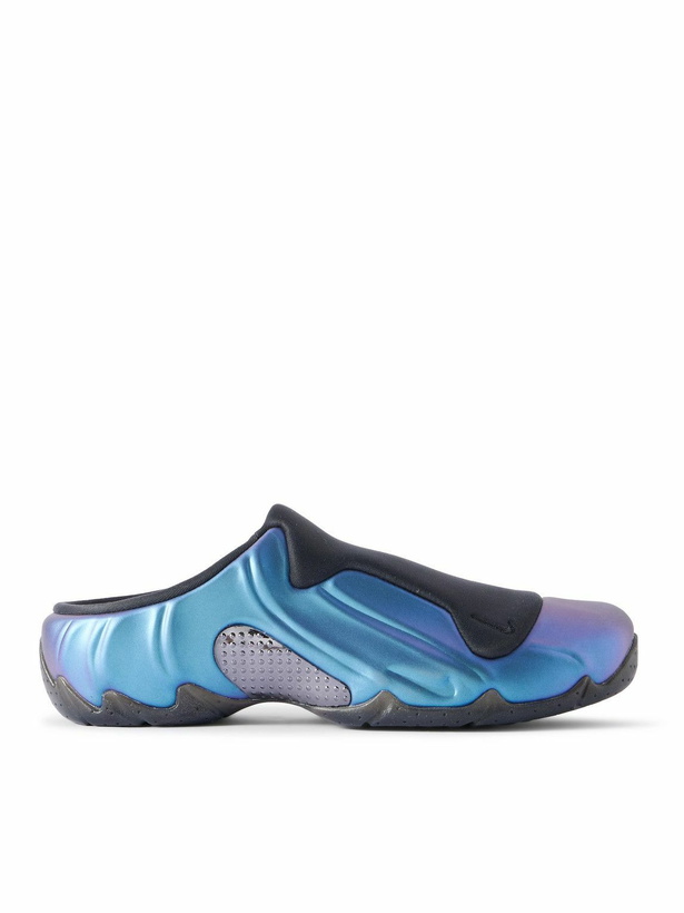 Photo: Nike - Clogposite Iridescent TPU and Shell Slip-On Sneakers - Blue