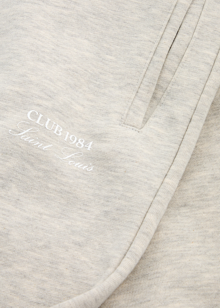 Club 1984 Essential Logo-embroidered Cotton Sweatpants Grey