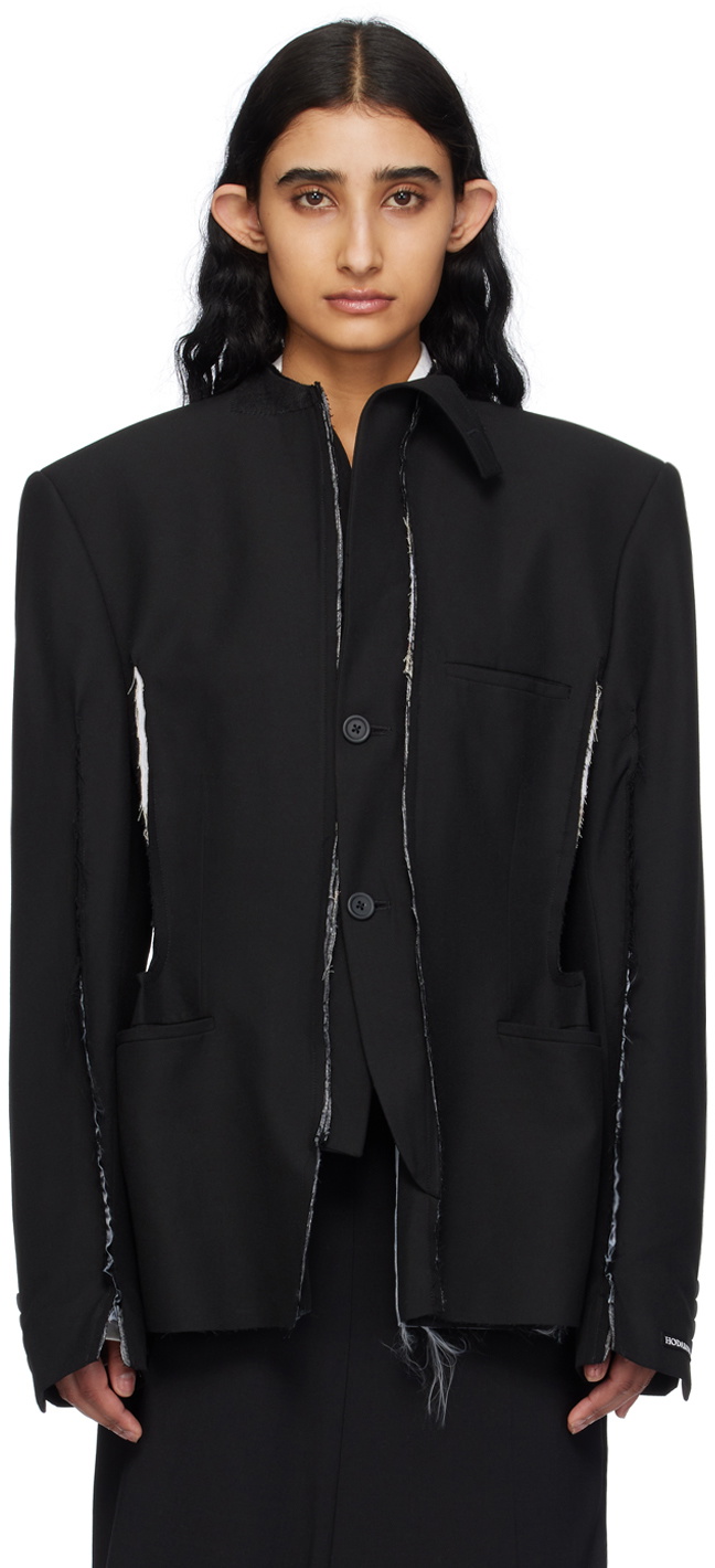 HODAKOVA Black Horse Hair Blazer