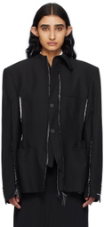 HODAKOVA Black Horse Hair Blazer