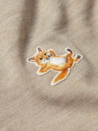 Maison Kitsuné - Logo-Appliquéd Wool Sweater - Neutrals