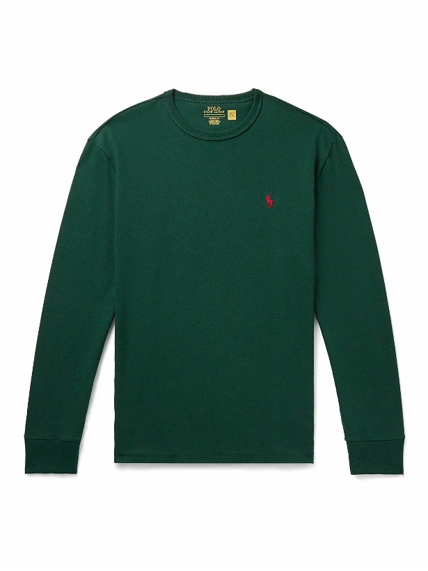 Photo: Polo Ralph Lauren - Logo-Embroidered Cotton-Jersey T-Shirt - Green