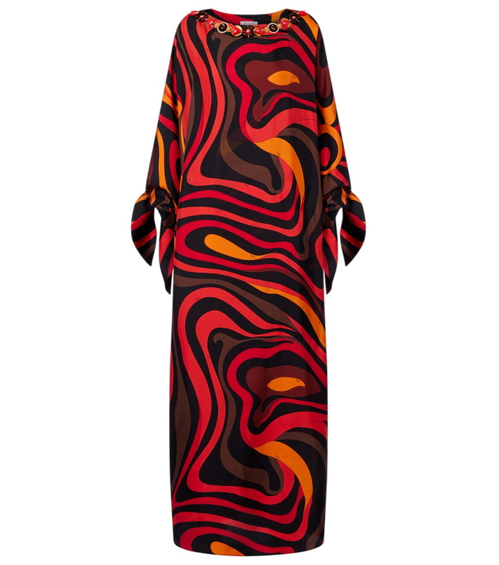 Photo: Pucci Marmo embellished silk twill kaftan
