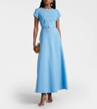 Oscar de la Renta Belted wool-blend maxi dress