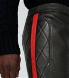 Alexander McQueen Leather stirrup pants