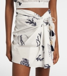 Poupette St Barth Tilda printed cotton wrap skirt