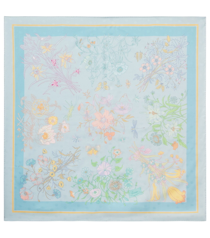 Photo: Gucci Floral silk twill scarf