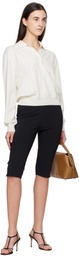 Róhe Black Capri Scuba Trousers