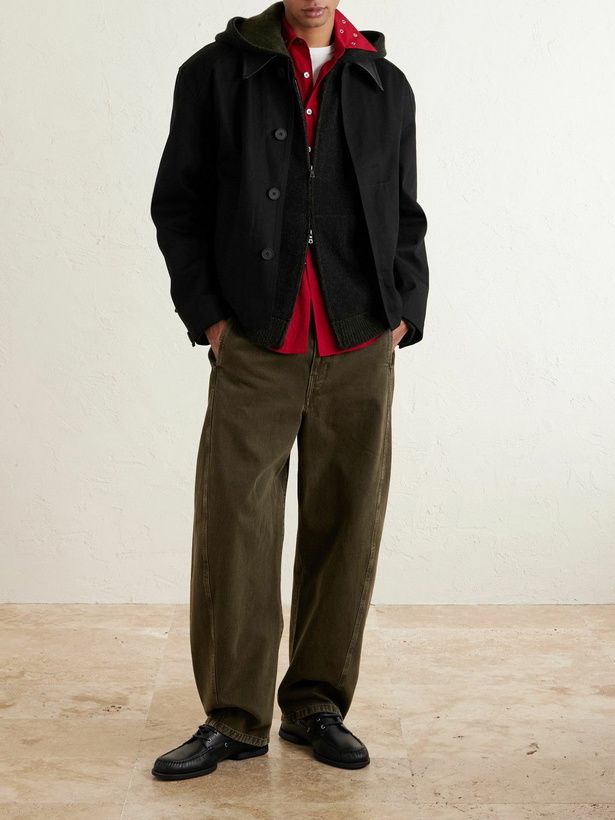 Photo: The Elder Statesman - Canyon Cashmere Zip-Up Hoodie - Green