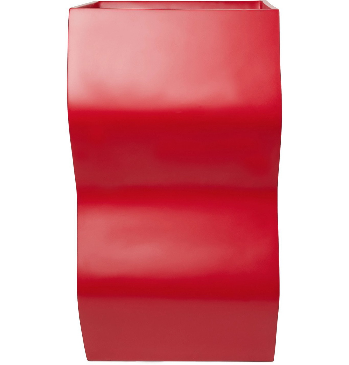 Pieces - Curvy Fiberglass Planter - Red