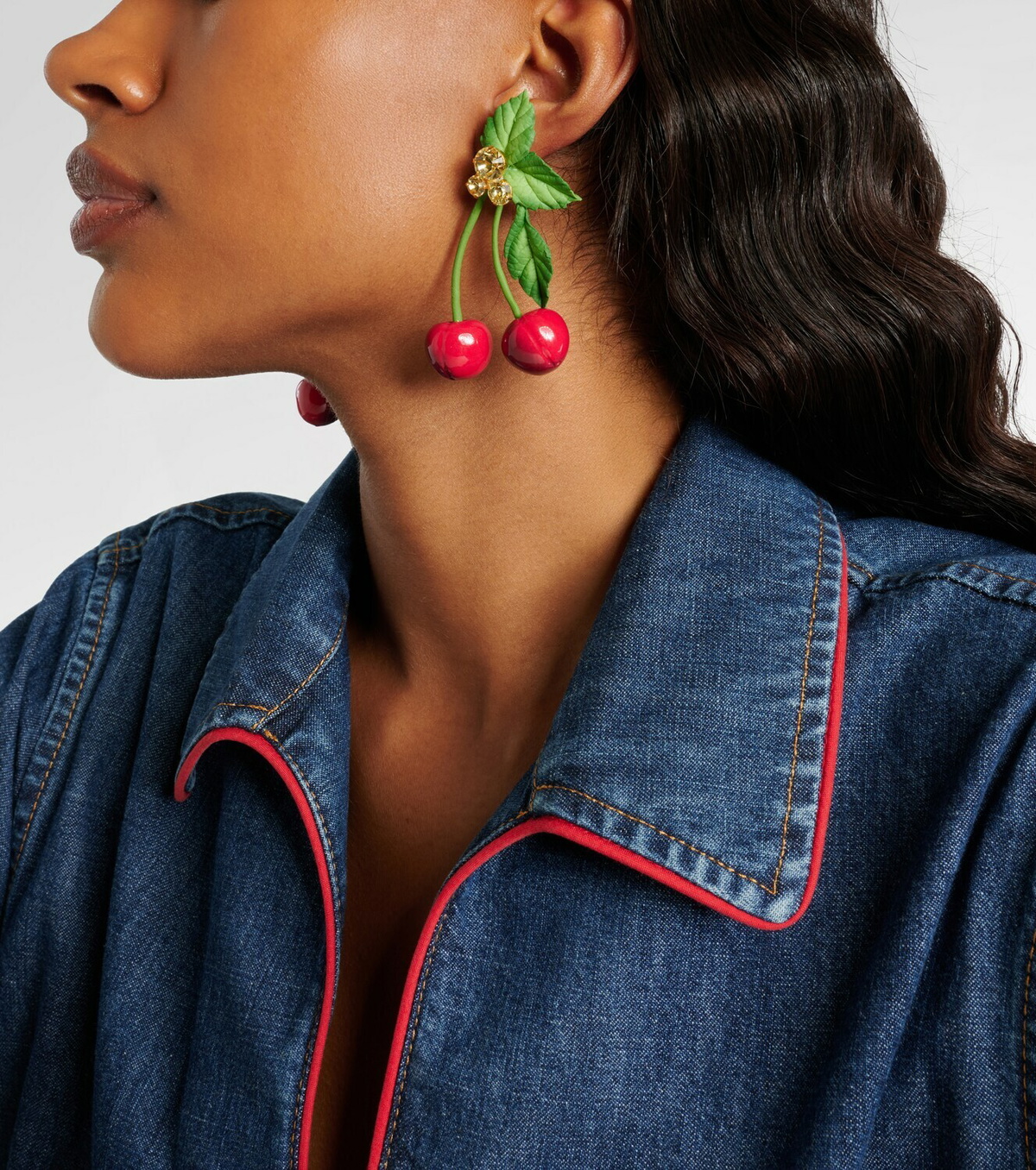 Jennifer Behr Maraschino embellished drop earrings