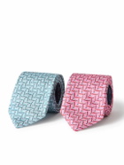 Missoni - Set of Two 7cm Embroidered Silk-Jacquard Ties